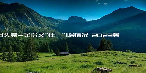今日头条-金价又“狂飙”!啥情况 2023黄金行业投资潜力及市场需求分析-全球看点